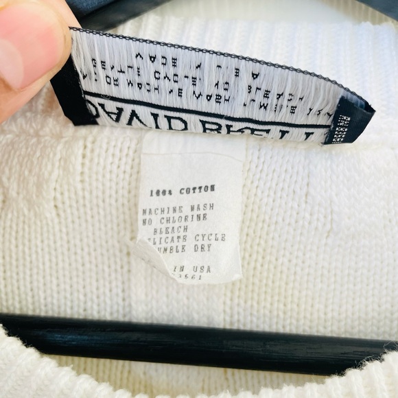 Vintage David Brett Floating Fringe Pull Over Sweater Cotton - Picture 4 of 6